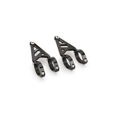 Clamp set PUIG LUMEN LED 20878N d 42-43mm + suport for headlights črna