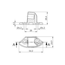 Mirror adaptor PUIG 9640N črna to fairing