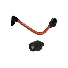 Lever guard in aluminium + right end ACCOSSATO DE005 with orange hose and joint levi
