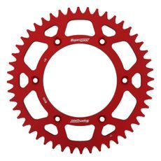 Aluminijasti zadnji verižnik (zobnik) SUPERSPROX RAL-8000:48-RED rdeč 48T, 520