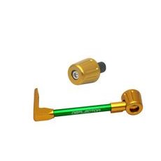 Lever guard in aluminium + right end ACCOSSATO DE005 with green hose and joint levi