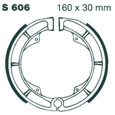 Brake shoe set EBC S606G grooved