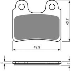 Zavorne obloge GOLDFREN 168 S33 OFF-ROAD FRONT
