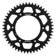 Aluminijasti zadnji verižnik (zobnik) SUPERSPROX RAL-8000:49-BLK črna 49T, 520