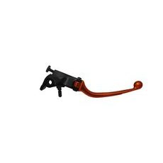 Adjustable folding lever ACCOSSATO LV012 in aluminium for original brake master cylinders oranžna