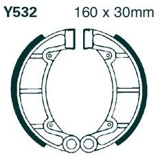 Brake shoe set EBC Y532G grooved