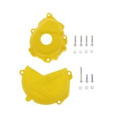 Clutch and ignition cover protector kit POLISPORT 90977 Rumena