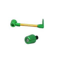 Lever guard in aluminium + left end ACCOSSATO DE004 with gold hose and joint right