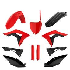 Set plastik POLISPORT 91538 red cr04/black