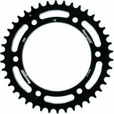 Aluminijasti zadnji verižnik (zobnik) SUPERSPROX RAL-1306:42-BLK črna 42T, 530