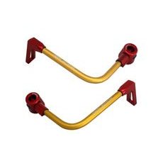 Lever guard ACCOSSATO DE003 with gold hose and joint right + left, aluminium