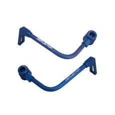 Lever guard ACCOSSATO DE003 with blue hose and joint right + left, aluminium