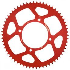 Aluminijasti zadnji verižnik (zobnik) SUPERSPROX RAL-6618:62-RED rdeč 62T, 420