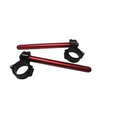 Pair of raised clip-on ACCOSSATO CP004 +10 mm 10 degrees inclination, red