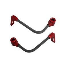 Lever guard ACCOSSATO DE008 with black hose and joint right + left, carbon