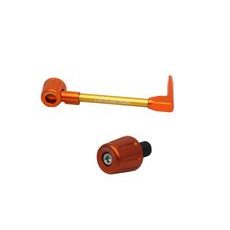 Lever guard in aluminium + left end ACCOSSATO DE004 with gold hose and joint right