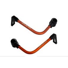 Lever guard ACCOSSATO DE003 with orange hose and joint right + left, aluminium