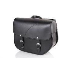 Leather saddlebag CUSTOMACCES SANT LOUIS AP0012N črna