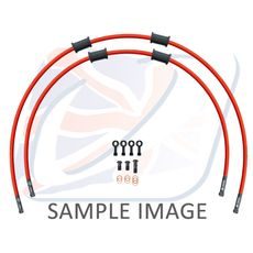 Set prednjih zavornih cevi Venhill POWERHOSEPLUS SUZ-12002FB-RD (2 cevi v kompletu) Red hoses, black fittings