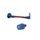 Lever guard in aluminium + left end ACCOSSATO DE004 with red hose and joint right