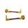 Lever guard ACCOSSATO DE003 with red hose and joint right + left, aluminium