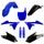 Set plastik POLISPORT 91407 blue yam 98/black