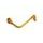 Lever guard ACCOSSATO DE001 with gold hose and joint right, aluminium