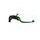 Adjustable folding lever ACCOSSATO LV020 in aluminium for Nissin radial brake master cylinder zelena
