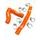 Silicone radiator hoses EXED EP-SH-K-20/23-O oranžna