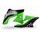 Radiator scoops POLISPORT 8412800004 (par) black/green 05