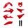 Set plastik POLISPORT 91630 Rdeč