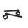 Pair of raised clip-on ACCOSSATO CP004 +10 mm 10 degrees inclination, black