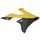 Radiator scoops POLISPORT 8421100001 (par) yellow RM 01/black