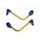 Lever guard ACCOSSATO DE003 with gold hose and joint right + left, aluminium