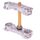 Triple clamp X-TRIG ROCS TECH 40404001 Srebrna 27mm