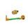 Lever guard in aluminium + right end ACCOSSATO DE005 with green hose and joint levi