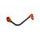 Lever guard ACCOSSATO DE006 with black hose and joint right, carbon
