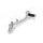 Brake foot pedal PUIG 22122P srebrna adjustable