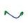 Lever guard ACCOSSATO DE002 with blue hose and joint left, aluminium