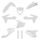 Set plastik POLISPORT 91623 Bela