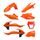 Set plastik POLISPORT 91584 Enduro Oranžna
