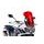 Windscreen PUIG RACING WITH SUPPORT + PROTECTION 9155R rdeč