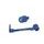 Lever guard in aluminium + right end ACCOSSATO DE005 with blue hose and joint levi