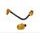 Lever guard in aluminium + right end ACCOSSATO DE005 with black hose and joint levi
