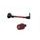 Lever guard in aluminium + left end ACCOSSATO DE004 with red hose and joint right
