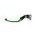 Adjustable folding lever ACCOSSATO LV010 in aluminium for original clutch master cylinders zelena