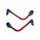 Lever guard ACCOSSATO DE003 with red hose and joint right + left, aluminium