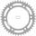 Rear ALU sprocket SUPERSPROX RAL-1304:44-BLK črna 44T, 525