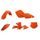 Set plastik POLISPORT 90651 Orange Ktm