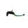 Adjustable folding lever ACCOSSATO LV019 in aluminium for Nissin radial brake master cylinder zelena